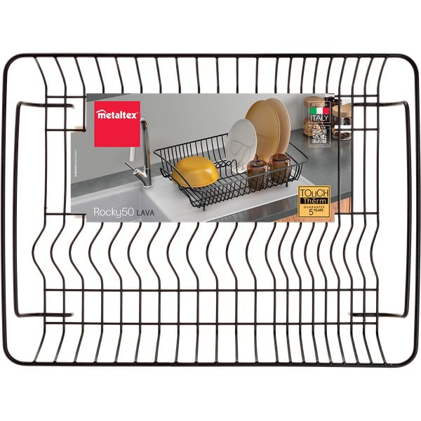 Черна неръждаема стомана правоъгълна Lava Drainer - Metaltex-image-2