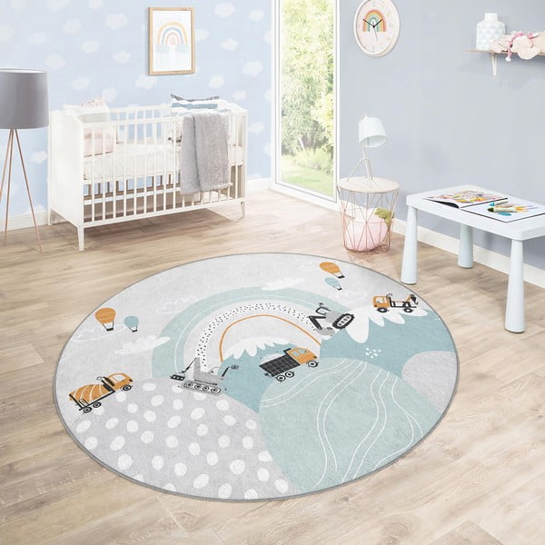 Детски килим подходящ за пране ø120 cm Snowy Hills – Mila Home-image-4