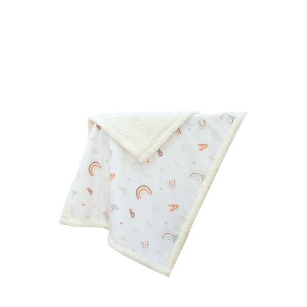Бяло бебешко одеяло от памук Renforcé 75x100 cm Abc – Mijolnir