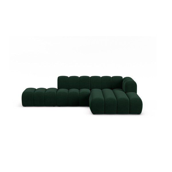 Тъмнозелен ъглов диван (десен ъгъл) Lupine – Micadoni Home