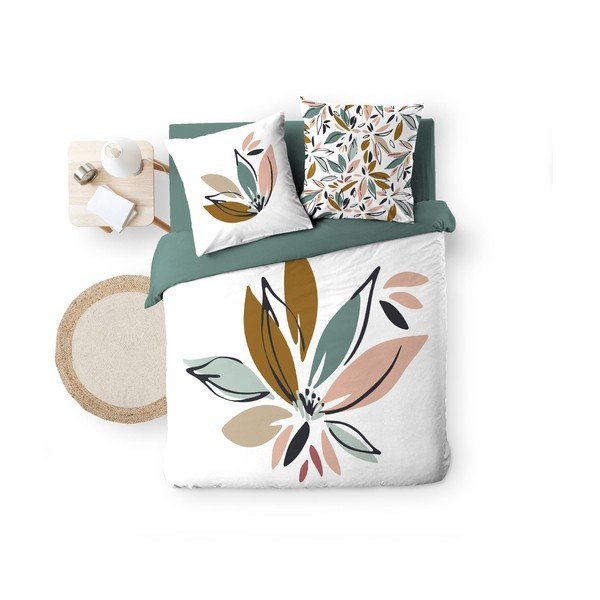 Бяло двойно удължено памучно спално бельо 240x220 cm Octavia – douceur d'intérieur-image-4