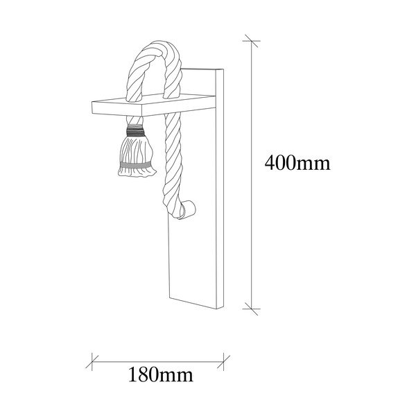 Стенна лампа в естествен цвят Erebos – Opviq lights-image-4