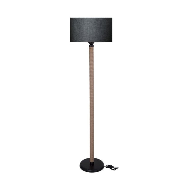 Свободностояща лампа с черен абажур Rope - Kate Louise