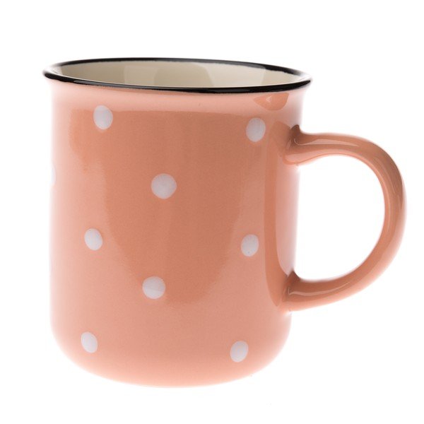 Оранжева керамична чаша Dottie, 380 ml - Dakls