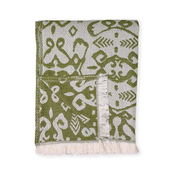 Тъмнозелено одеяло със съдържание на памук Лятно платно, 140 x 180 cm Mykonos - Euromant