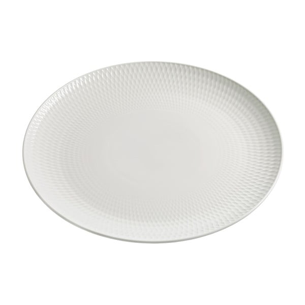 Бяла порцеланова чиния Диаманти, ø 36 cm - Maxwell & Williams