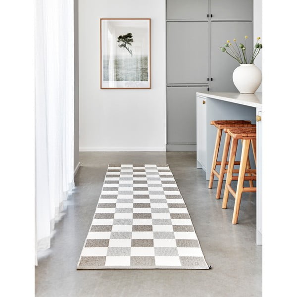 Бежова и кремава пътека за открито и закрито 70x300 cm Pix Dark Linen – Pappelina-image-1