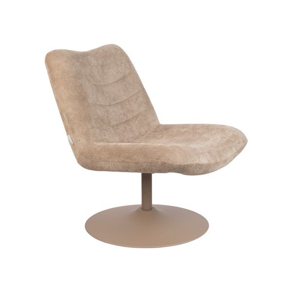 Бежово кадифено кресло Bubba - Zuiver