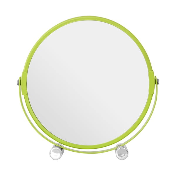 Limetkově zelené oboustranné kosmetické zrcadlo Premier Housewares Magnifying, 18 x 19 cm