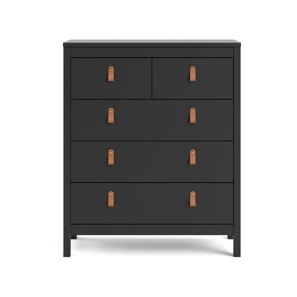 Черен висок скрин 82x99 cm Madrid – Tvilum-image-2