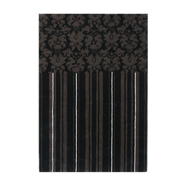 Vlněný koberec Past Black, 140x200 cm