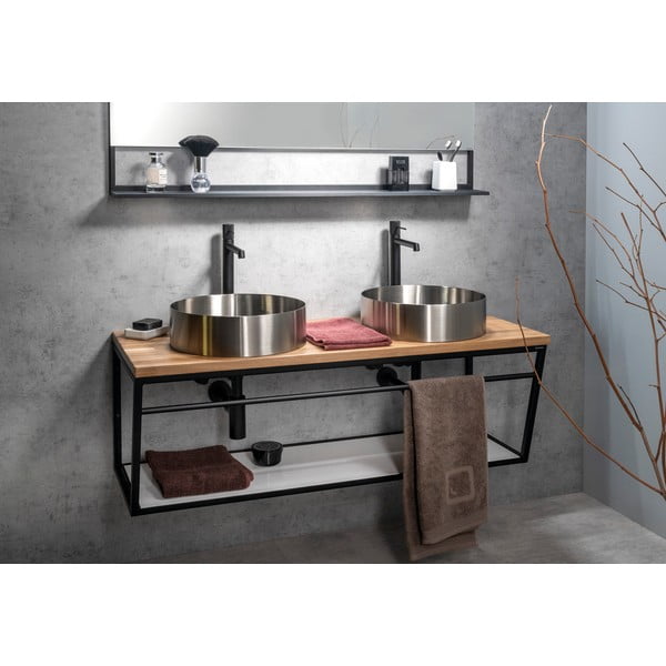 Кръгла мивка от неръждаема стомана в сребристо ø 38 cm Aurum – Sapho-image-4