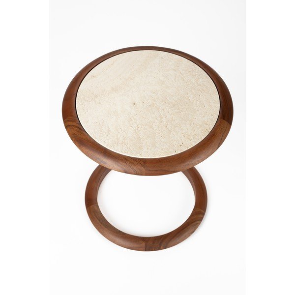 Кръгла странична масичка с скаменен плот за маса 41x45 cm Doppio – Zuiver-image-3