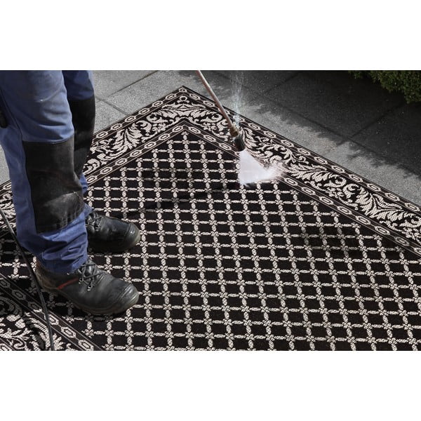 Černo-krémový venkovní koberec NORTHRUGS Royal, 160 x 230 cm-image-1