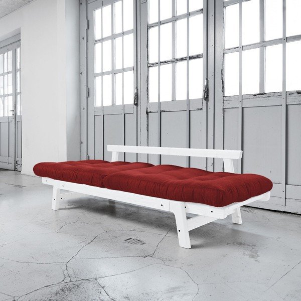 Rozkládací pohovka Karup Step White/Passion Red-image-3