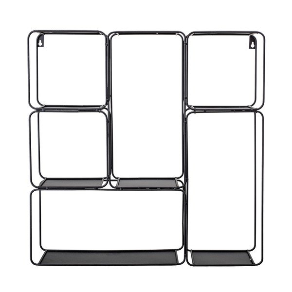 Черен метален стенен рафт Vegas - Bloomingville-image-1