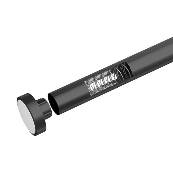 Черен телескопичен стълб за баня, дължина 110-185 см Luz - Wenko-image-4