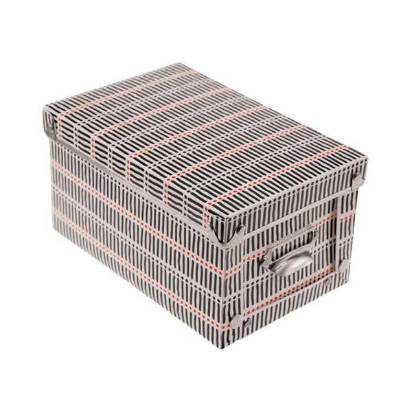 Úložný box Incidence Black & Red, 23,5 x 15,6 cm