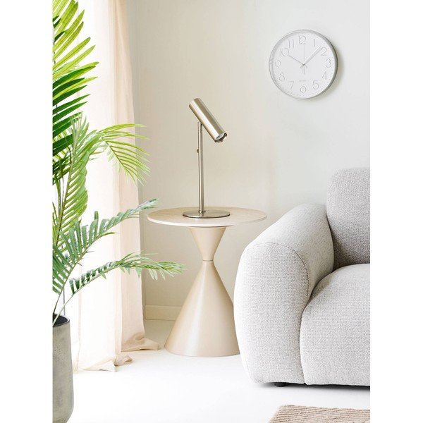 Стоманена настолна лампа в сребрист цвят (височина 47 cm) Paris – House Nordic-image-1