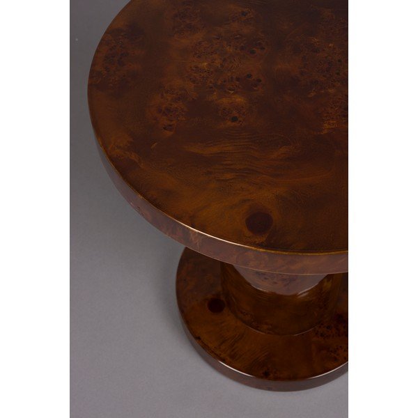 Кръгла странична масичка от декор от орех ø 46 cm Quinn – Dutchbone-image-4