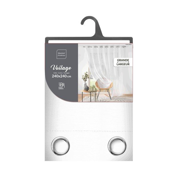 Бяла завеса от воал 240x240 cm Lissea – douceur d'intérieur-image-3