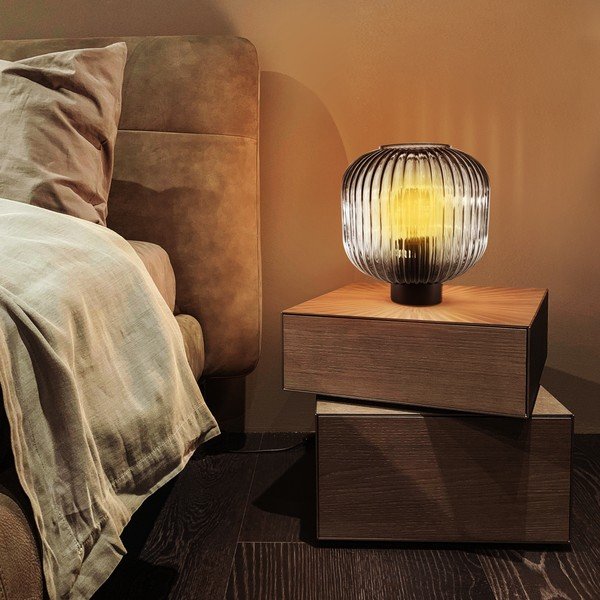 Черна настолна лампа , височина 23,5 cm Garbo - SULION-image-1