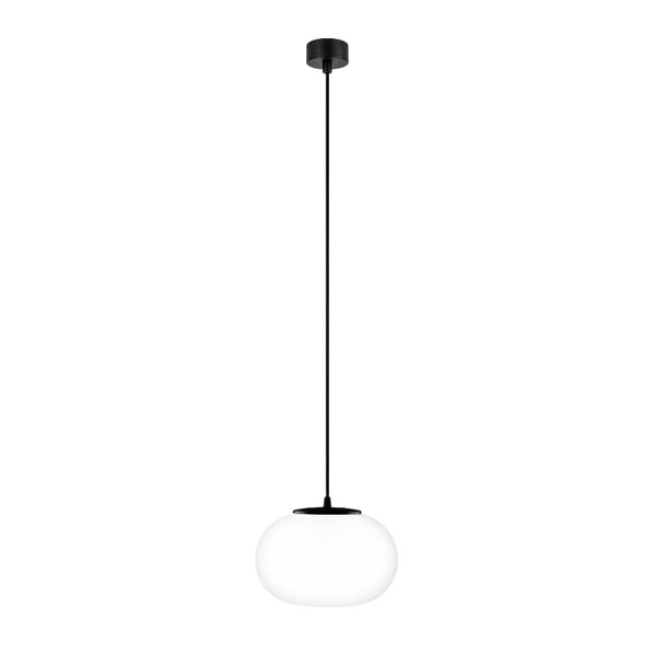 Бяла висяща лампа с черен кабел Dosei - Sotto Luce