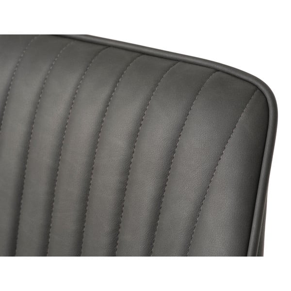 Тъмносиви тапицирани трапезни столове в комплект с подлакътници 2 бр. Nolan Stripe – Unique Furniture-image-3