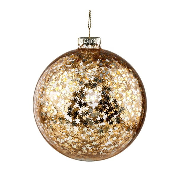 Коледен стъклен орнамент в златисто Sparkle, ⌀ 10 cm - Butlers