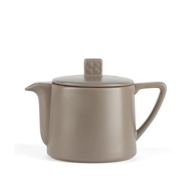Сиво-кафяв керамичен чайник с цедка за насипен чай Lund, 500 ml - Bredemeijer
