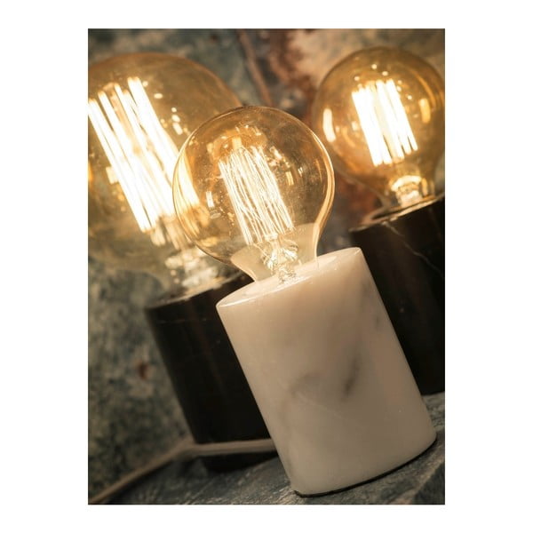 Бяла настолна лампа с мраморна основа Athens - it's about RoMi-image-2