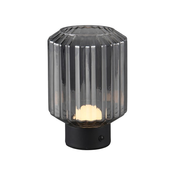 Черно-сива димируема настолна LED лампа със стъклен абажур (височина 19,5 cm) Lord - Reality-image-2