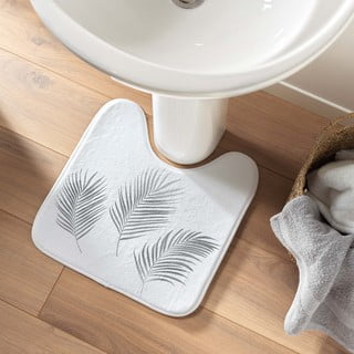 Бяло-сребрист килим за баня WC 45x45 cm Orbella – douceur d'intérieur