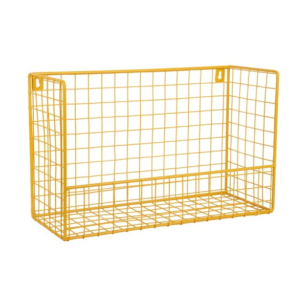 Жълт стоманен стенен рафт 40 cm Reja – PT LIVING-image-2