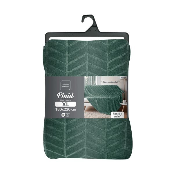 Зелено покривало за легло от микрофланела 180x220 cm Arya – douceur d'intérieur-image-4