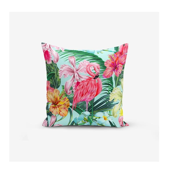 Калъфка за възглавница Yalnız Flamingo, 45 x 45 cm - Minimalist Cushion Covers