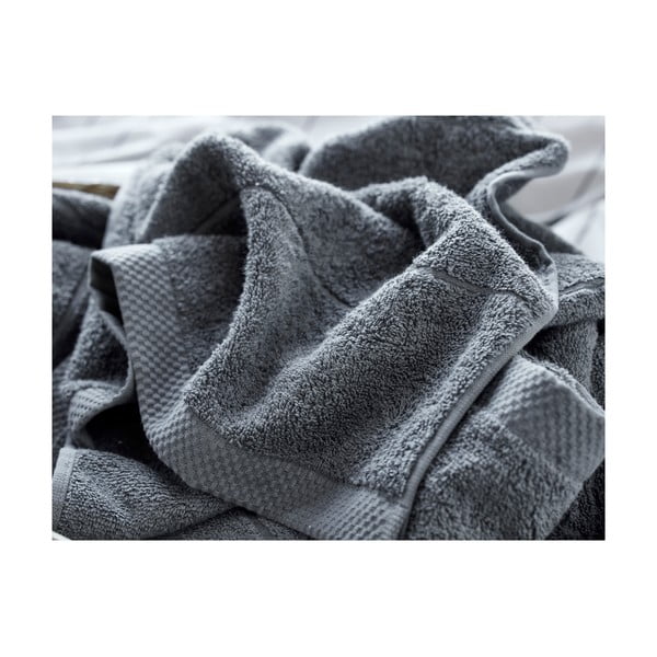 Тъмносива памучна кърпа от тери 50x100 cm Line – Södahl-image-2