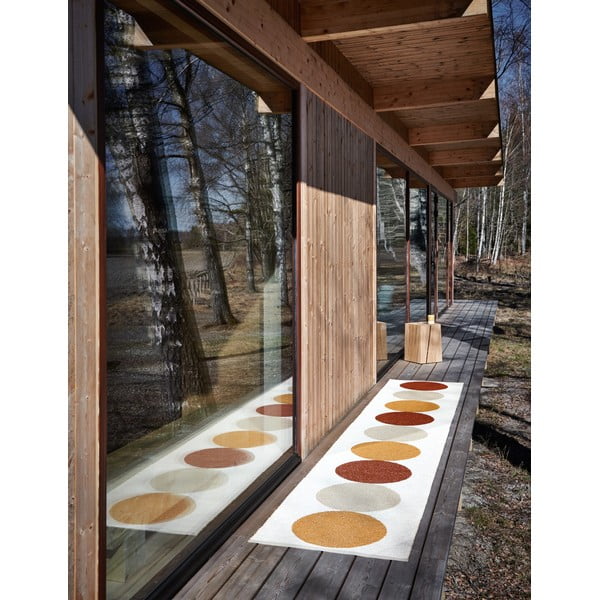 Пътека за открито и закрито в цвят жълта охра и крема 70x280 cm Otto Harvest – Pappelina-image-4