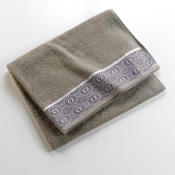 Памучна хавлиена кърпа от тери в цвят каки 90x150 cm Esteban – douceur d'intérieur