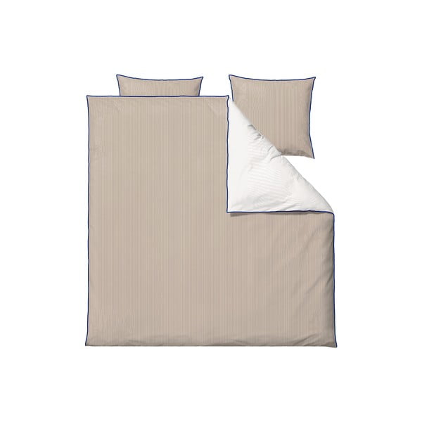 Бежово спално бельо от органичен памук за двойно легло 200x220 cm Frame - Södahl