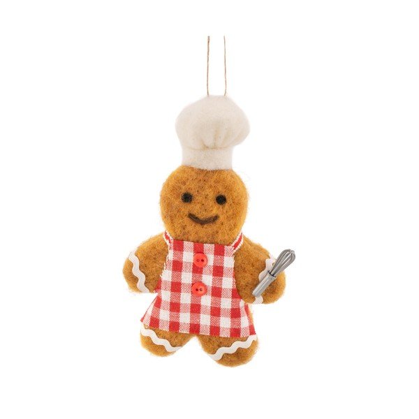 Текстилна Коледна украса 8 cm Pastry Chef Gingerbread – Sass & Belle