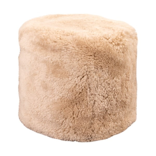 Кремав пуф от овча кожа - Native Natural