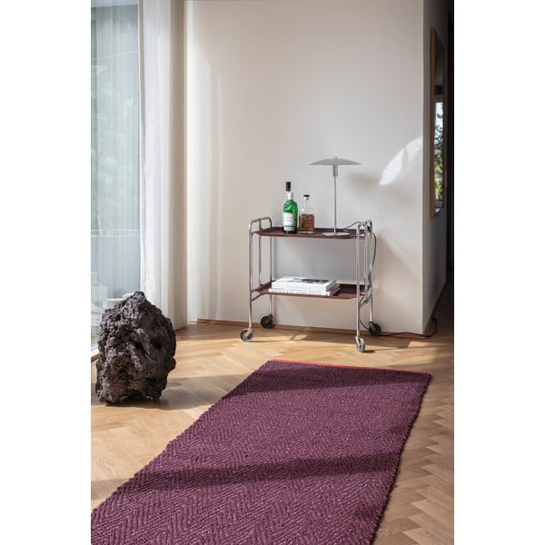 Пътека от юта в цвят бордо 80x245 cm Notes – Mette Ditmer Denmark-image-2