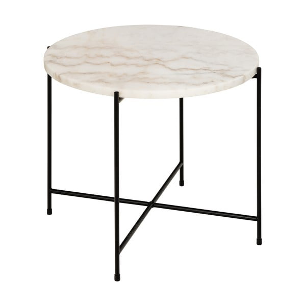 Кръгла странична масичка с мраморна плоча ø 52 cm Avila – Actona