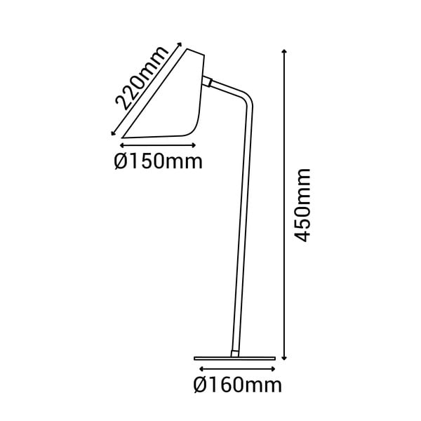 Бяла настолна лампа , височина 45 cm Lisboa - SULION-image-4