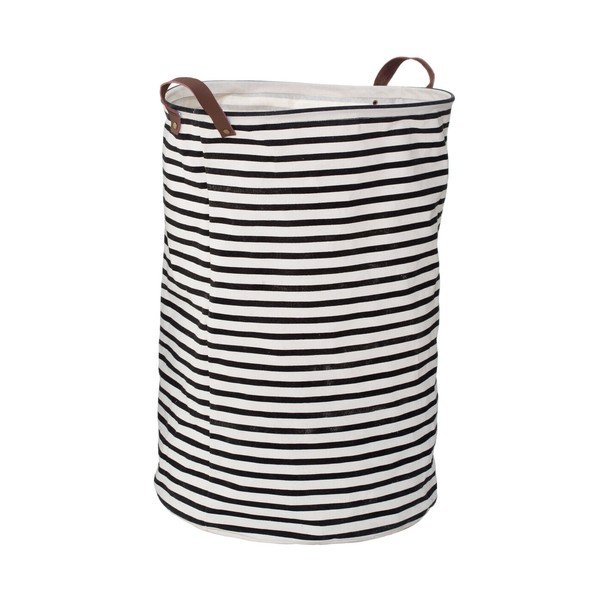 Черно-бял текстилен кош за пране 54 l Stripe – Premier Housewares