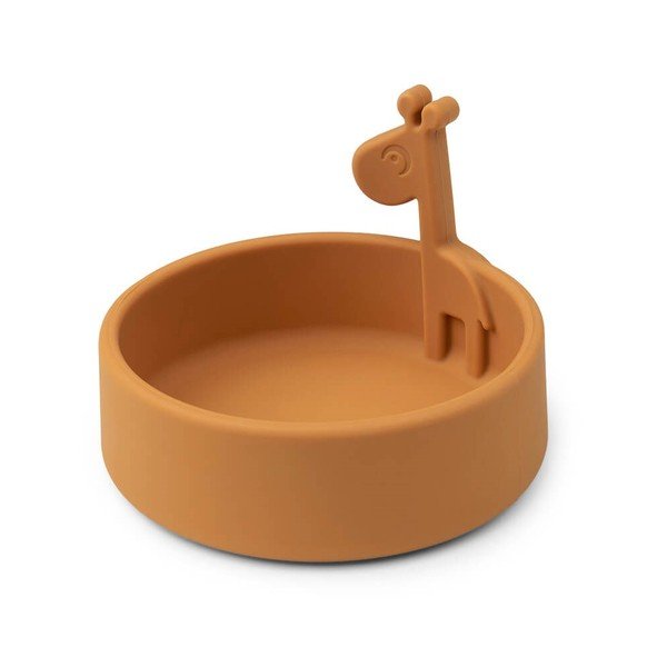 Жълта силиконова бебешка купичка ø 11,5 cm Raffi - Done by Deer-image-2