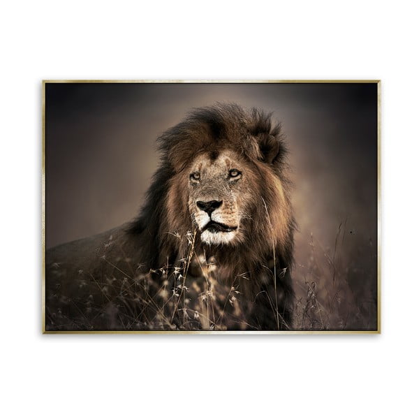 Живопис върху платно Златен лъв, 115 x 87 cm - Styler