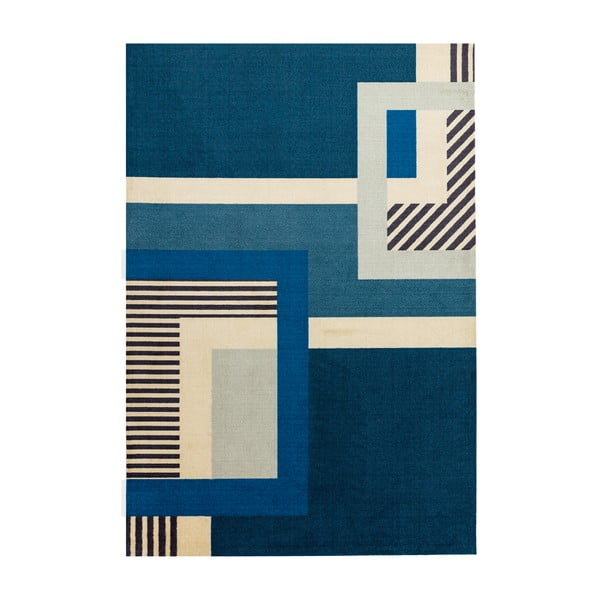 Modrý koberec Asiatic Carpets Riley Gerro, 120 x 170 cm