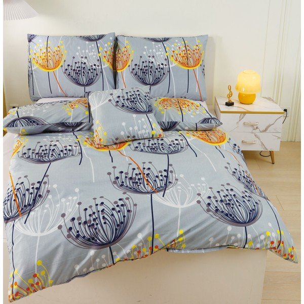 Светлосиньо единично спално бельо от микросатен 6 части 140x200 cm Stella – My House-image-4